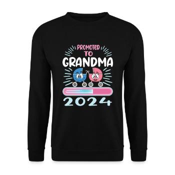 Oma 2024 werdende Oma 2024 Loading - Unisex Pullover - Schwarz - Vorne - Alina (178cm) & Michal (187cm)