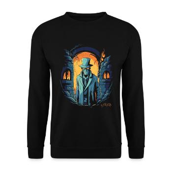 The Detective: Film Noir Dungeon Edition - Unisex Sweatshirt - black - Front - Alina (178cm) & Michal (187cm)
