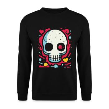Nothing but hearts and love to the bone - Unisex Sweatshirt - black - Front - Alina (178cm) & Michal (187cm)
