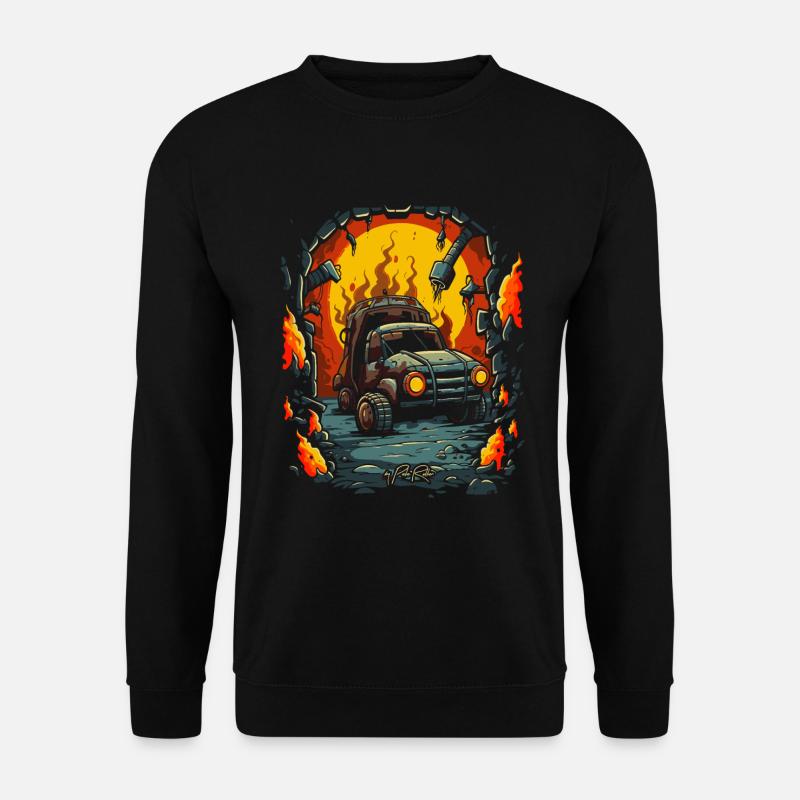 Hölle für Mechaniker: Kerker der Schrottautos - Unisex Pullover - Schwarz