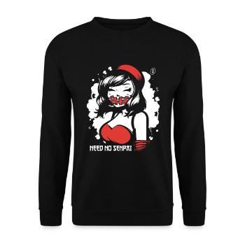 Cette fille n’a pas besoin d’un maître - Sweat-shirt Unisexe - noir - Devant - Alina (178cm) & Michal (187cm)