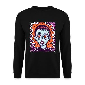 L’art de la terreur avec ce visage - Sweat-shirt Unisexe - noir - Devant - Alina (178cm) & Michal (187cm)