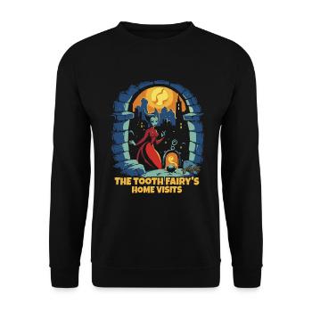 Les visites à domicile de la charmante fée des dents - Sweat-shirt Unisexe - noir - Devant - Alina (178cm) & Michal (187cm)