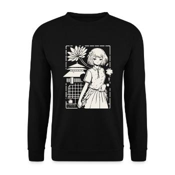 Manga animé japonais : Sakura Girl - Sweat-shirt Unisexe - noir - Devant - Alina (178cm) & Michal (187cm)