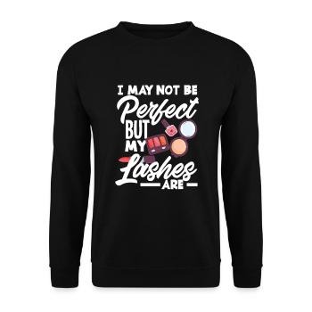 Lustiges Make Up Artist Maskenbildner Geschenk - Unisex Pullover - Schwarz - Vorne - Alina (178cm) & Michal (187cm)