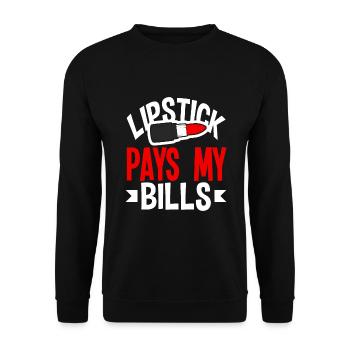 Lustiges Make Up Artist Maskenbildner Geschenk - Unisex Pullover - Schwarz - Vorne - Alina (178cm) & Michal (187cm)