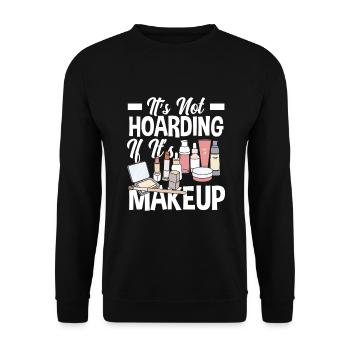 Lustiges Make Up Artist Maskenbildner Geschenk - Unisex Pullover - Schwarz - Vorne - Alina (178cm) & Michal (187cm)