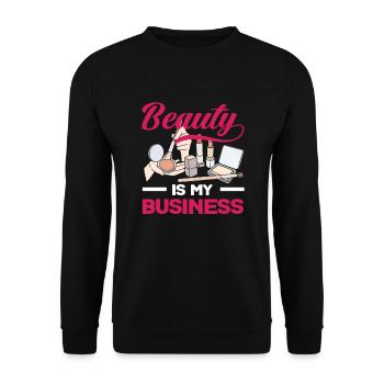 Lustiges Make Up Artist Maskenbildner Geschenk - Unisex Pullover - Schwarz - Vorne - Alina (178cm) & Michal (187cm)