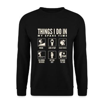 Cadeau de randonnée drôle - Sweat-shirt Unisexe - noir - Devant - Alina (178cm) & Michal (187cm)