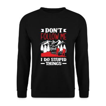 Cadeau de randonnée drôle - Sweat-shirt Unisexe - noir - Devant - Alina (178cm) & Michal (187cm)