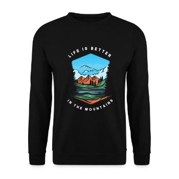 Cadeau de randonnée drôle - Sweat-shirt Unisexe - noir - Devant - Alina (178cm) & Michal (187cm)