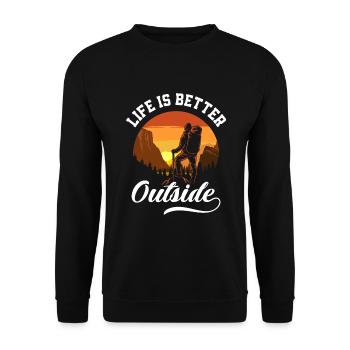 Cadeau de randonnée drôle - Sweat-shirt Unisexe - noir - Devant - Alina (178cm) & Michal (187cm)