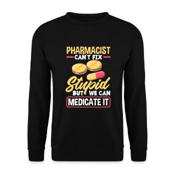 Apothecary Apothecary Apothecary Pharmacy Gift - Unisex Sweatshirt - black - Front - Alina (178cm) & Michal (187cm)