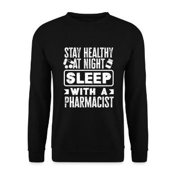 Apothecary Apothecary Apothecary Pharmacy Gift - Unisex Sweatshirt - black - Front - Alina (178cm) & Michal (187cm)