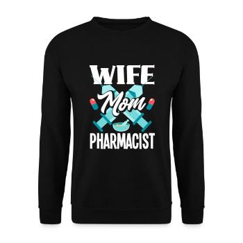Apothecary Apothecary Apothecary Pharmacy Gift - Unisex Sweatshirt - black - Front - Alina (178cm) & Michal (187cm)