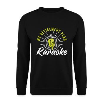 Chanteur de karaoké Chanteur de karaoké Musique - Sweat-shirt Unisexe - noir - Devant - Alina (178cm) & Michal (187cm)