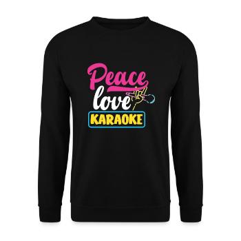 Chanteur de karaoké Chanteur de karaoké Musique - Sweat-shirt Unisexe - noir - Devant - Alina (178cm) & Michal (187cm)