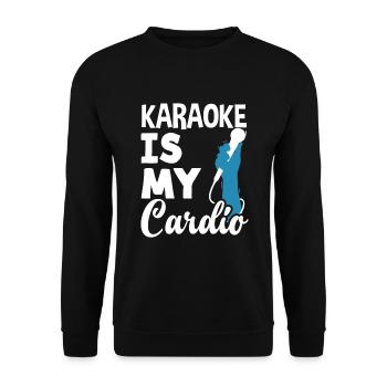 Chanteur de karaoké Chanteur de karaoké Musique - Sweat-shirt Unisexe - noir - Devant - Alina (178cm) & Michal (187cm)