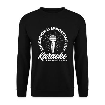 Chanteur de karaoké Chanteur de karaoké Musique - Sweat-shirt Unisexe - noir - Devant - Alina (178cm) & Michal (187cm)