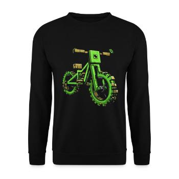 Pixel BMX Dirtbike Mountainbike - Unisex Pullover - Schwarz - Vorne - Alina (178cm) & Michal (187cm)