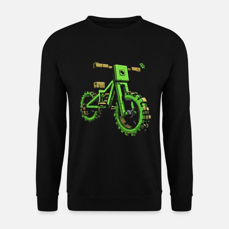 Pixel BMX Dirtbike Mountainbike - Unisex Pullover - Schwarz