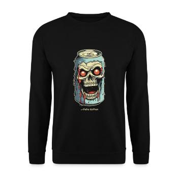 The Horror Skull Soda Can - Unisex Sweatshirt - black - Front - Alina (178cm) & Michal (187cm)