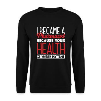 Apothecary Apothecary Apothecary Pharmacy Gift - Unisex Sweatshirt - black - Front - Alina (178cm) & Michal (187cm)