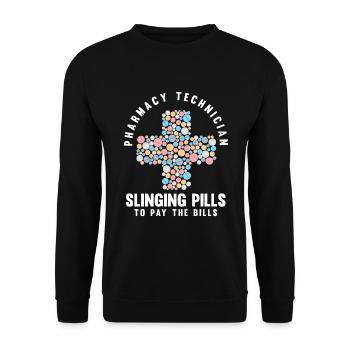 Apothecary Apothecary Apothecary Pharmacy Gift - Unisex Sweatshirt - black - Front - Alina (178cm) & Michal (187cm)