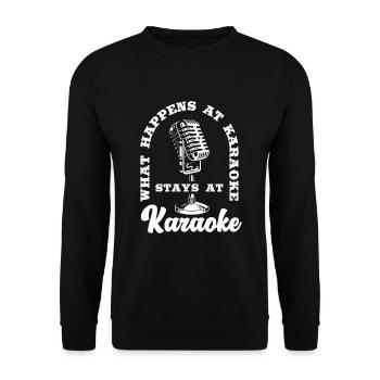 Chanteur de karaoké Chanteur de karaoké Musique - Sweat-shirt Unisexe - noir - Devant - Alina (178cm) & Michal (187cm)