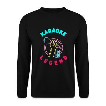 Chanteur de karaoké Chanteur de karaoké Musique - Sweat-shirt Unisexe - noir - Devant - Alina (178cm) & Michal (187cm)