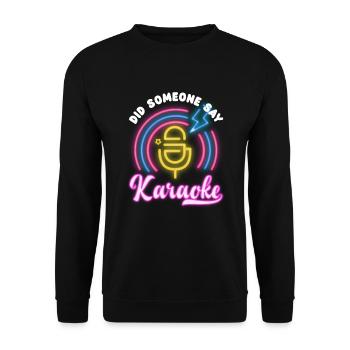 Chanteur de karaoké Chanteur de karaoké Musique - Sweat-shirt Unisexe - noir - Devant - Alina (178cm) & Michal (187cm)