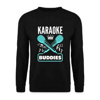 Chanteur de karaoké Chanteur de karaoké Musique - Sweat-shirt Unisexe - noir - Devant - Alina (178cm) & Michal (187cm)