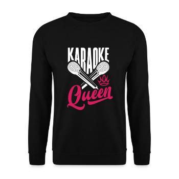 Chanteur de karaoké Chanteur de karaoké Musique - Sweat-shirt Unisexe - noir - Devant - Alina (178cm) & Michal (187cm)