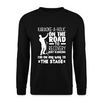 Chanteur de karaoké Chanteur de karaoké Musique - Sweat-shirt Unisexe - noir - Devant - Alina (178cm) & Michal (187cm)