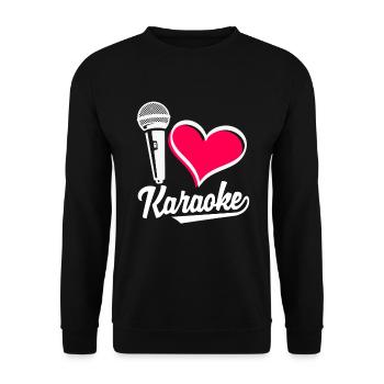 Chanteur de karaoké Chanteur de karaoké Musique - Sweat-shirt Unisexe - noir - Devant - Alina (178cm) & Michal (187cm)