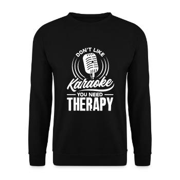 Chanteur de karaoké Chanteur de karaoké Musique - Sweat-shirt Unisexe - noir - Devant - Alina (178cm) & Michal (187cm)