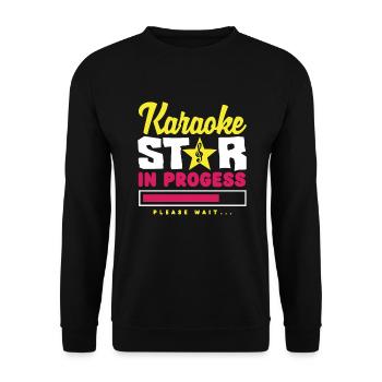 Chanteur de karaoké Chanteur de karaoké Musique - Sweat-shirt Unisexe - noir - Devant - Alina (178cm) & Michal (187cm)