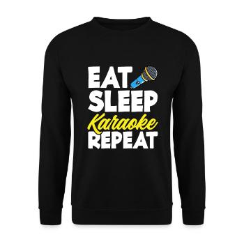 Chanteur de karaoké Chanteur de karaoké Musique - Sweat-shirt Unisexe - noir - Devant - Alina (178cm) & Michal (187cm)