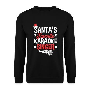 Chanteur de karaoké Chanteur de karaoké Musique - Sweat-shirt Unisexe - noir - Devant - Alina (178cm) & Michal (187cm)
