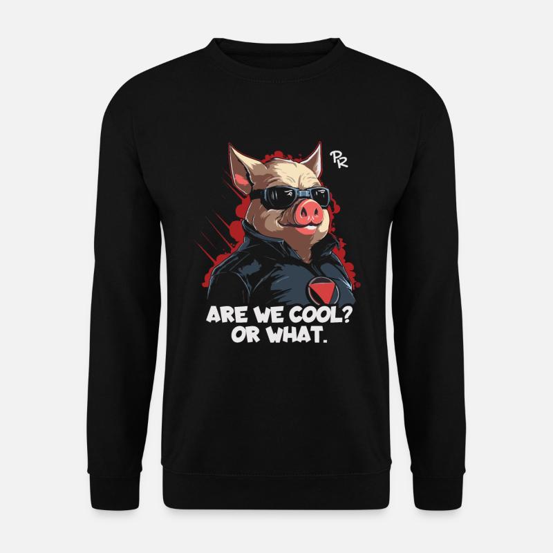 Sommes-nous cool, un héros cochon cool et un cochon - Sweat-shirt Unisexe - noir