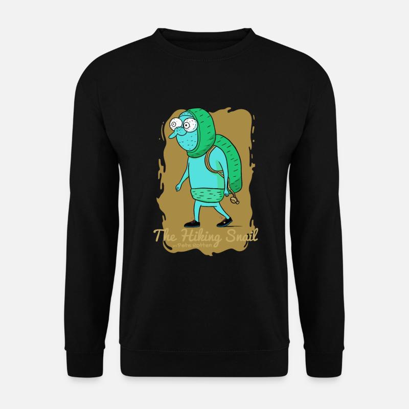 Der Wandernde Schnecke - Unisex Pullover - Schwarz