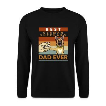 German Shepherd Owner Gift FatherDog Owner - Unisex Sweatshirt - black - Front - Alina (178cm) & Michal (187cm)
