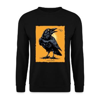 Non, dit le corbeau - Sweat-shirt Unisexe - noir - Devant - Alina (178cm) & Michal (187cm)