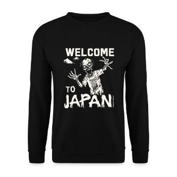 Bienvenue au Japon, Zombie - Sweat-shirt Unisexe - noir - Devant - Alina (178cm) & Michal (187cm)
