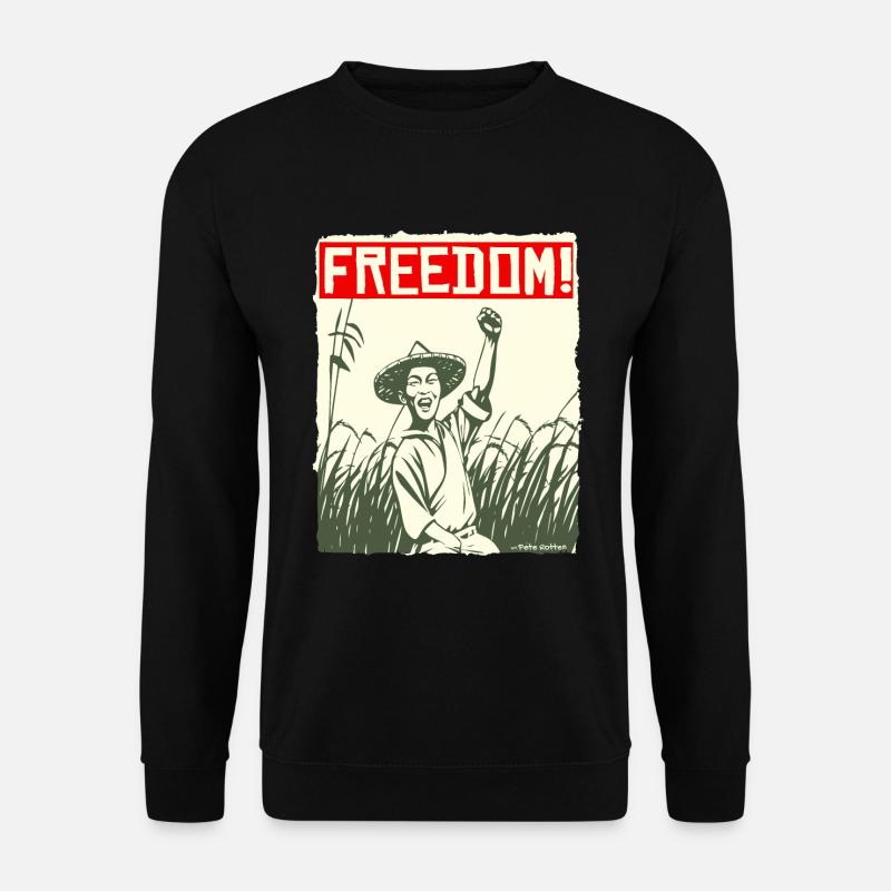 Asian Rice Farmer: Freedom - Unisex Sweatshirt - black