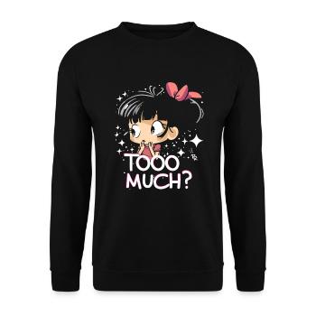 Trop, fille d’anime mignonne - Sweat-shirt Unisexe - noir - Devant - Alina (178cm) & Michal (187cm)