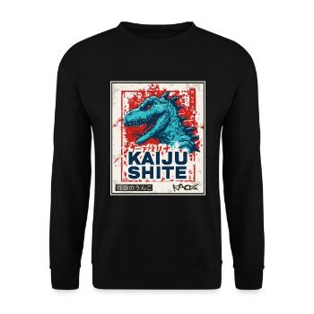 Japonais Kanji Monster Kaiju caca - Sweat-shirt Unisexe - noir - Devant - Alina (178cm) & Michal (187cm)