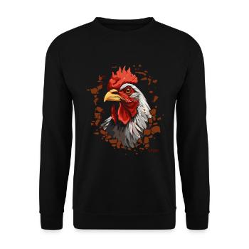Cracked wall with faucet - Unisex Sweatshirt - black - Front - Alina (178cm) & Michal (187cm)