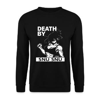 Death by Snu Snu, Fitness Girl - Unisex Sweatshirt - black - Front - Alina (178cm) & Michal (187cm)