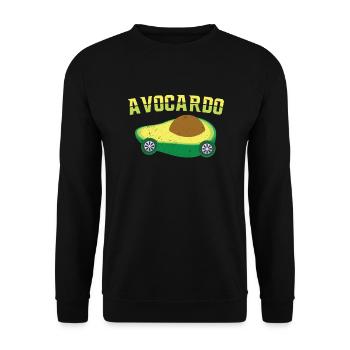 Avocado Auto Spruch Veganer Mechatroniker Geschenk - Unisex Pullover - Schwarz - Vorne - Alina (178cm) & Michal (187cm)